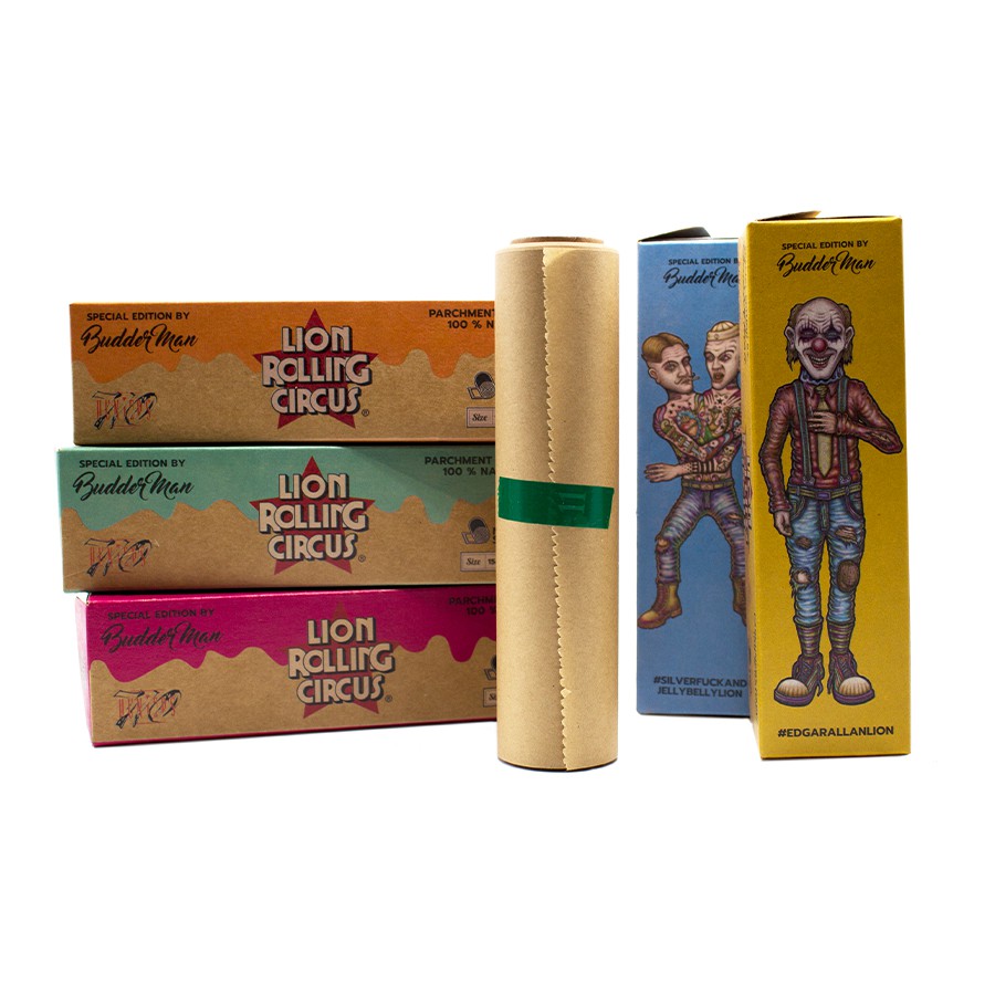 Papel para rosin Parchment Unbleached x 10m. Lion Rolling Circus
